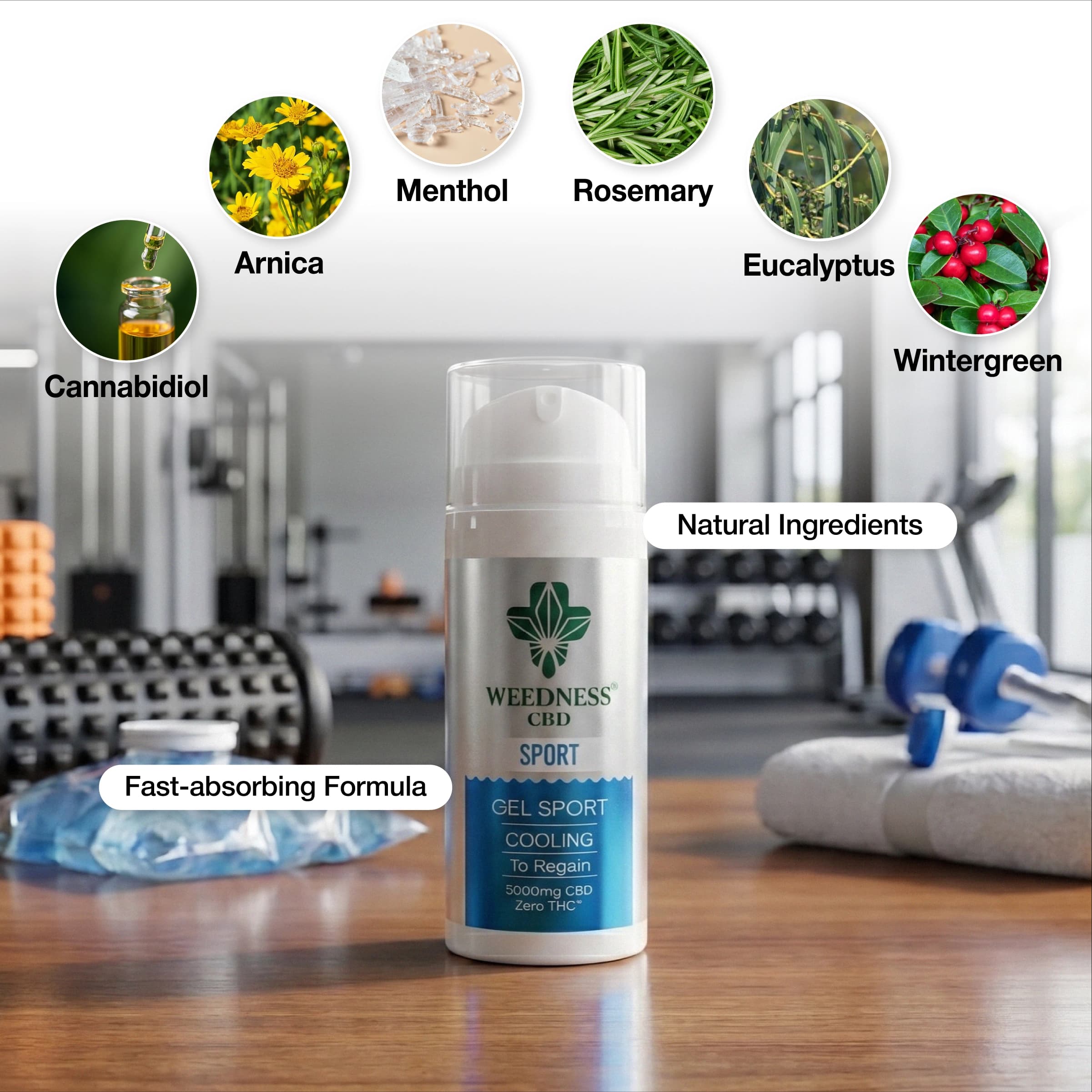 Gel Sport Muscoli e Articolazioni (Effetto Freddo) 3000mg CBD