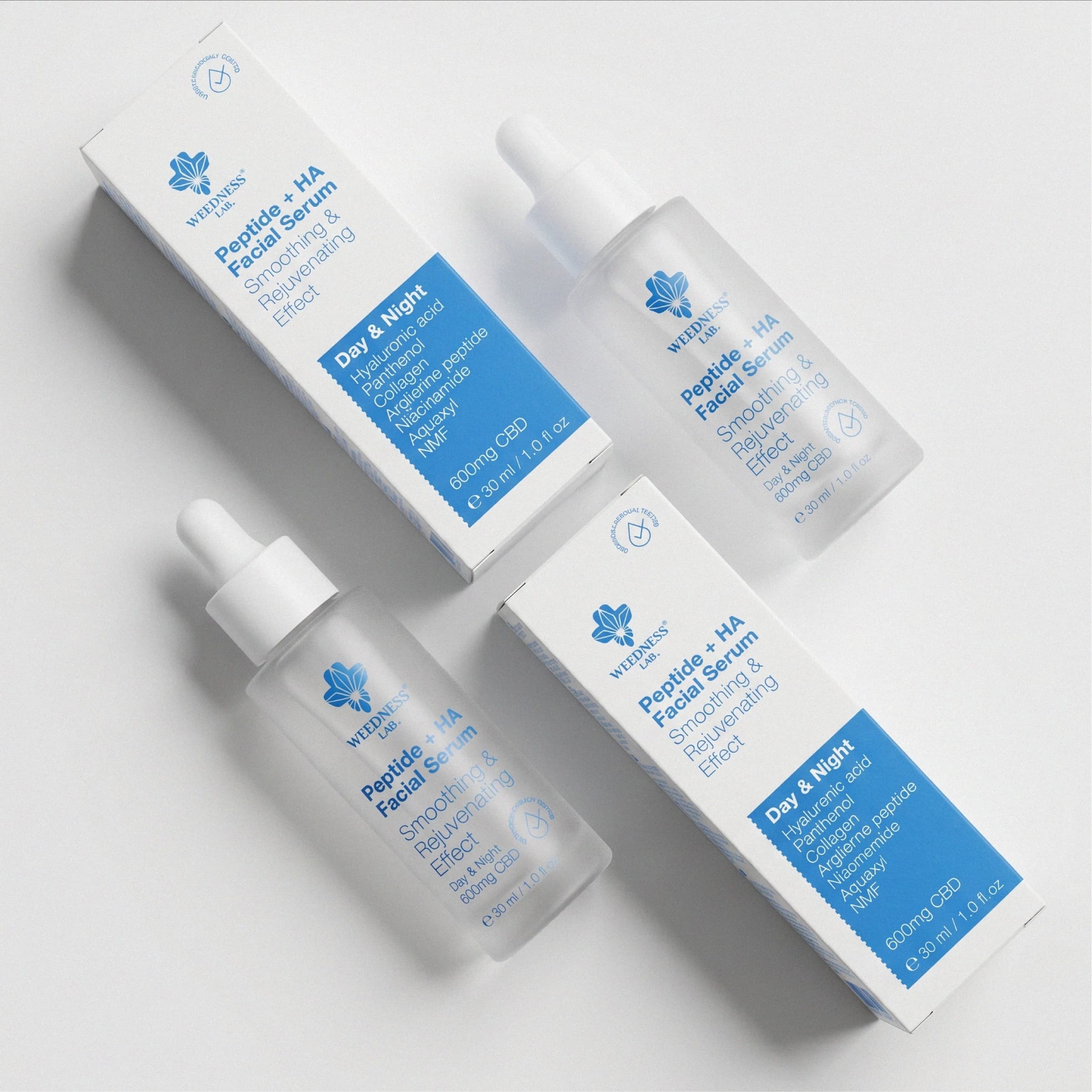 Siero Viso CBD con Peptidi + Acido Ialuronico